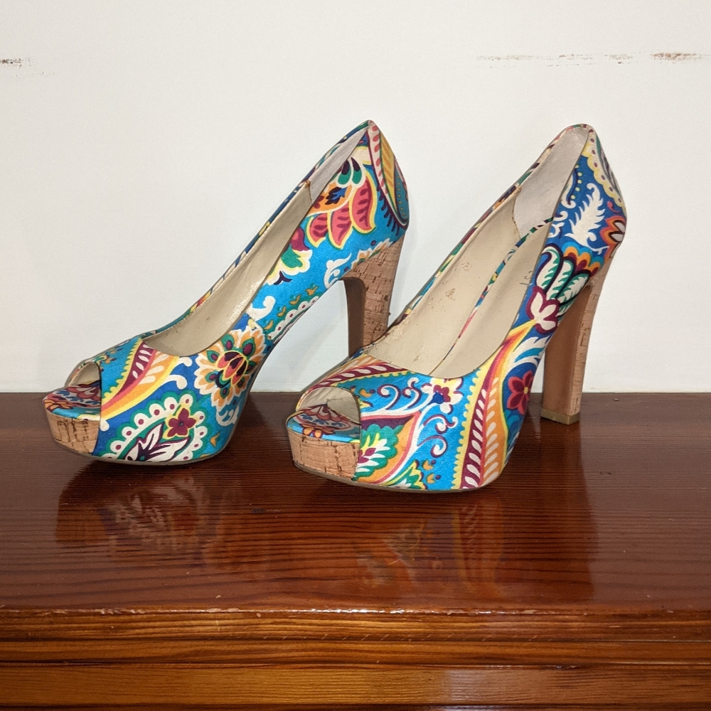 Colorful Women's Peep-Toe Heels From Nine West